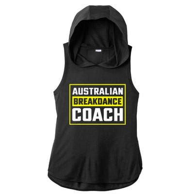 Australian Breakdancing Costume Coach Matching Ladies PosiCharge Tri-Blend Wicking Draft Hoodie Tank