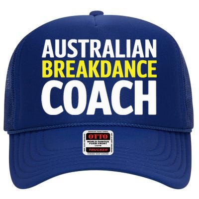 Australian Breakdancing Costume Break Dancer Coach Matching High Crown Mesh Back Trucker Hat