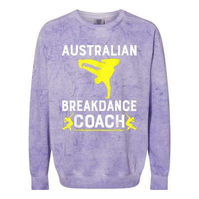 Australian Breakdancer Costume Coach Break Dancer Matching Colorblast Crewneck Sweatshirt