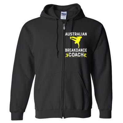 Australian Breakdancer Costume Coach Break Dancer Matching Full Zip Hoodie