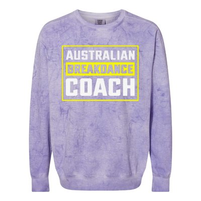 Australian Breakdancing Costume Coach Matching Gift Colorblast Crewneck Sweatshirt