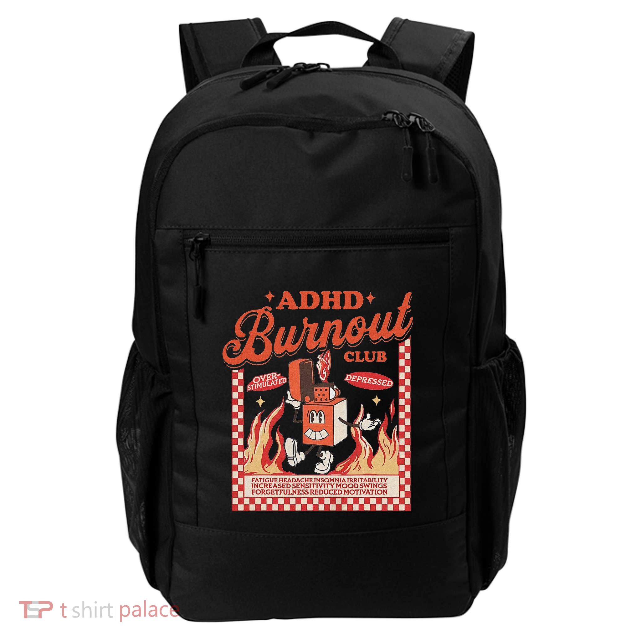 Adhd Burnout Club Adhd Awareness Daily Commute Backpack
