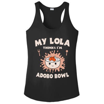 Adobo Bowl Chicken Lola Cuisine Philippine Flag Grandma Ladies PosiCharge Competitor Racerback Tank