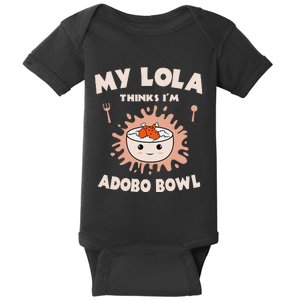 Adobo Bowl Chicken Lola Cuisine Philippine Flag Grandma Baby Bodysuit