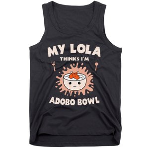 Adobo Bowl Chicken Lola Cuisine Philippine Flag Grandma Tank Top