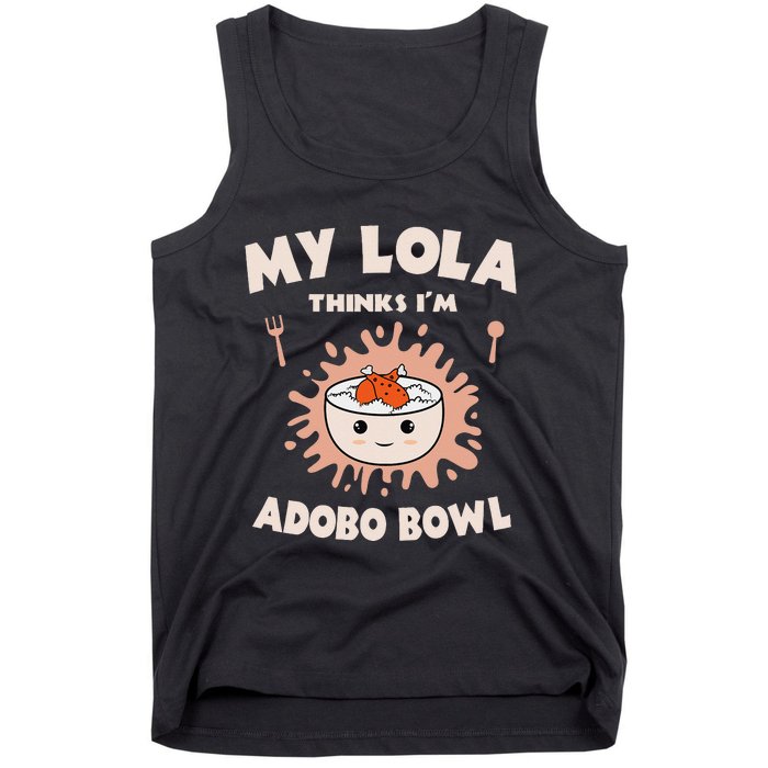 Adobo Bowl Chicken Lola Cuisine Philippine Flag Grandma Tank Top