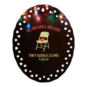 Alabama Brawl Chair A Mass Brawl Breaks Out On Alabama Ceramic Oval Ornament