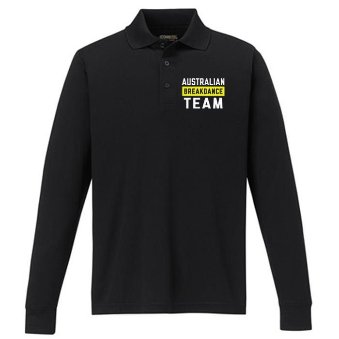 Australian Breakdancing Costume Team Break Dancer Matching Performance Long Sleeve Polo