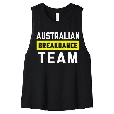 Australian Breakdancing Costume Team Break Dancer Matching Women's Racerback Cropped Tank