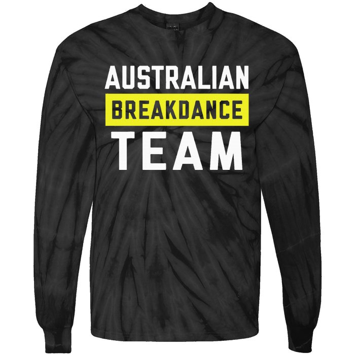 Australian Breakdancing Costume Team Break Dancer Matching Tie-Dye Long Sleeve Shirt