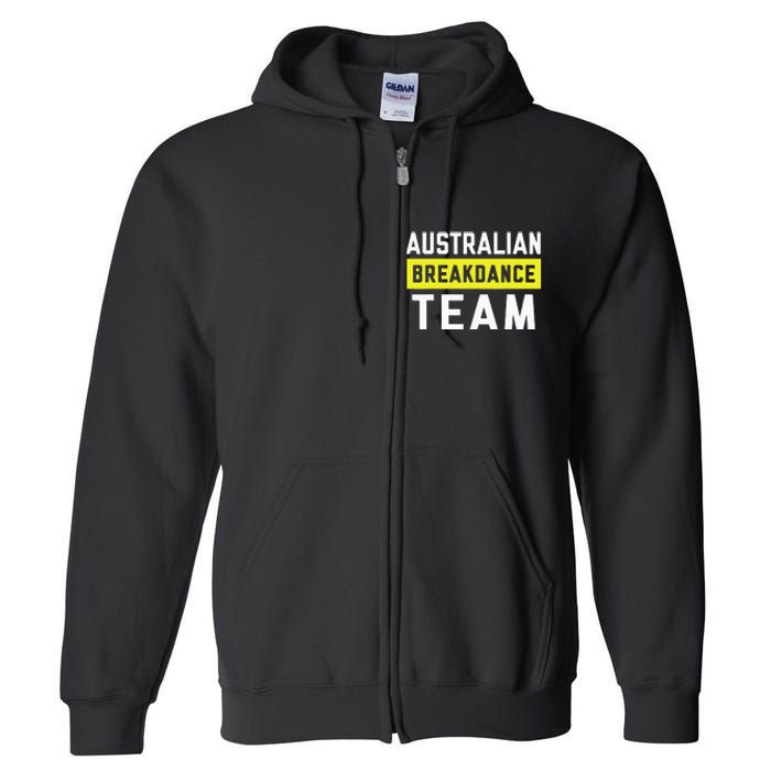 Australian Breakdancing Costume Team Break Dancer Matching Full Zip Hoodie