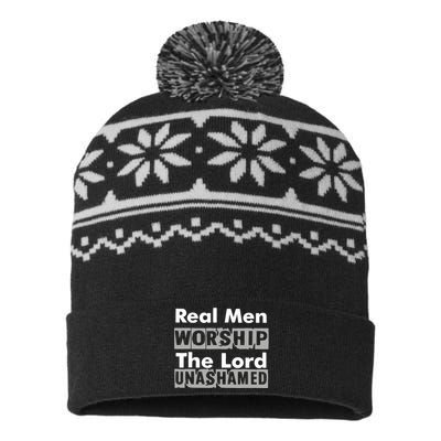 Antwon Be Cookin Wearing Real Worship The Lord Unashamed USA-Made Snowflake Beanie