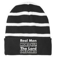 Antwon Be Cookin Wearing Real Worship The Lord Unashamed Striped Beanie with Solid Band