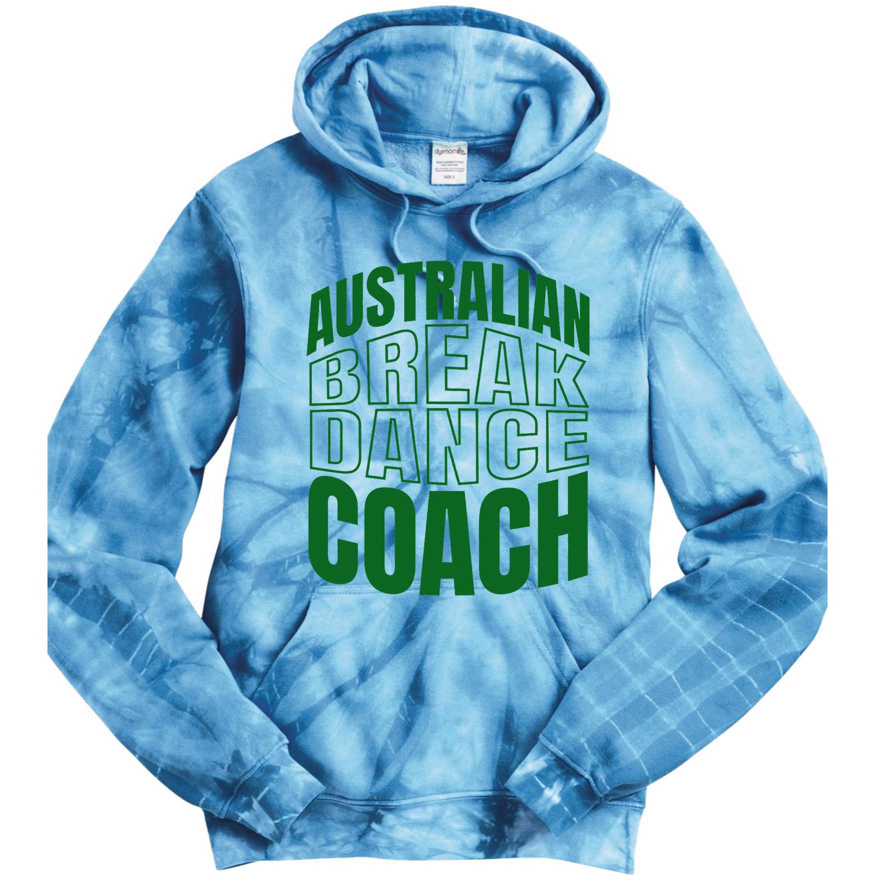 Australian Breakdance Coach Costume Tie Dye Hoodie