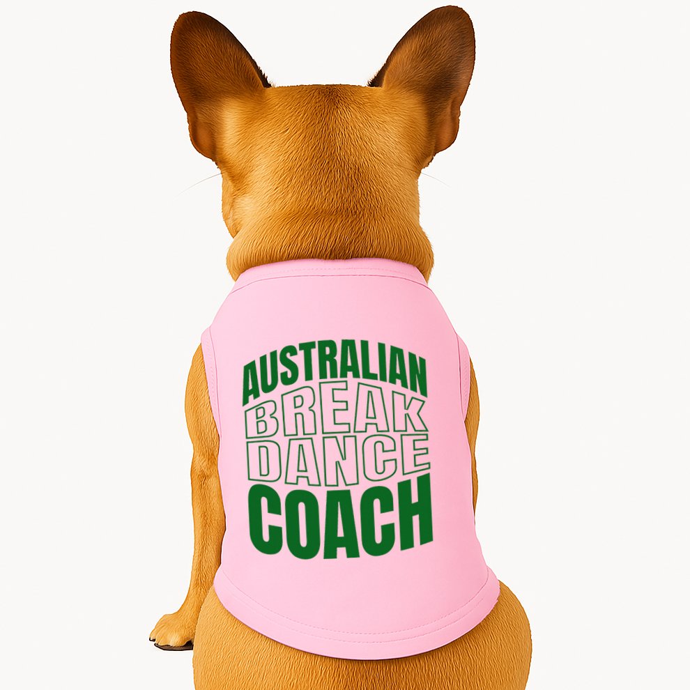 Australian Breakdance Coach Costume Doggie Tank