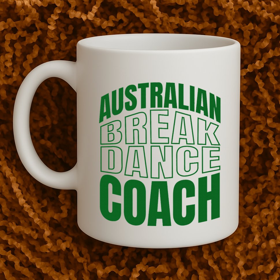 Australian Breakdance Coach Costume Mug