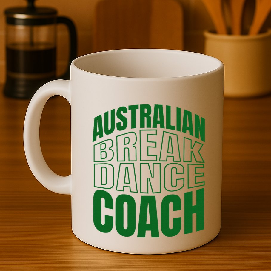 Australian Breakdance Coach Costume Mug