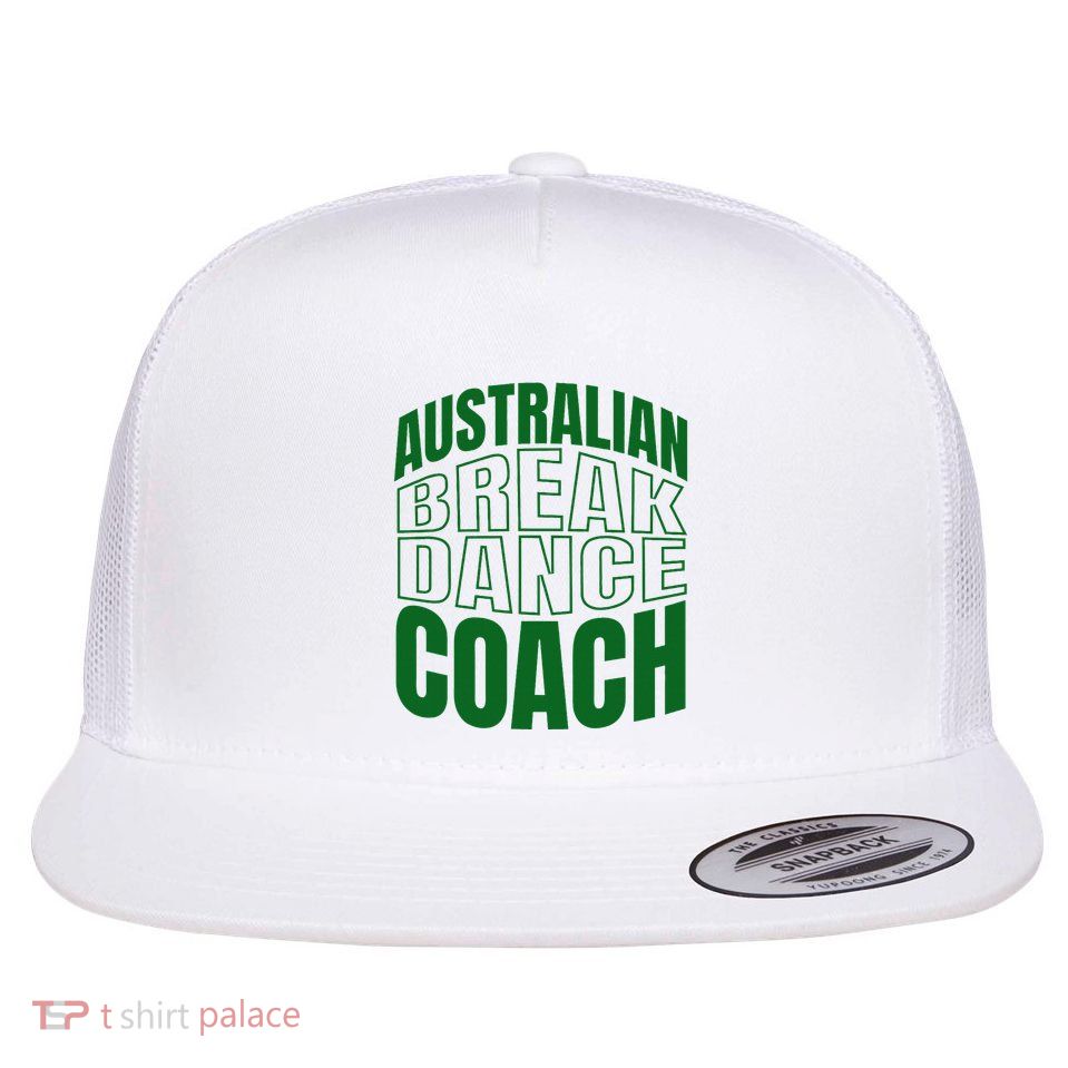 Australian Breakdance Coach Costume Flatbill Hat