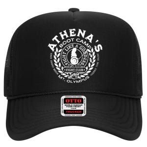 AthenaS Boot Camp Greek Mythology Olympus Lore Goddess High Crown Mesh Back Trucker Hat