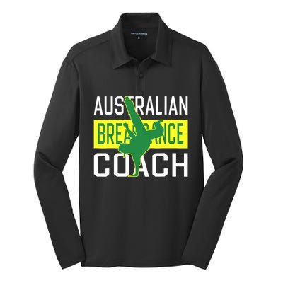 Australian Breakdancing Costume Coach Break Dancer Matching Silk Touch Performance Long Sleeve Polo