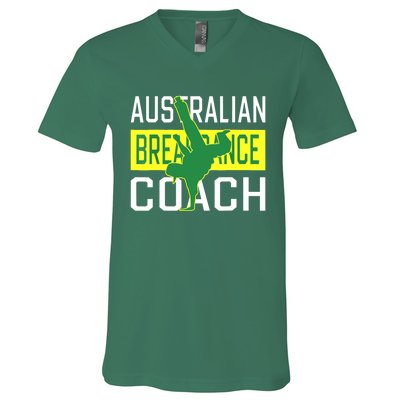 Australian Breakdancing Costume Coach Break Dancer Matching V-Neck T-Shirt