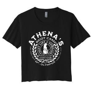 AthenaS Boot Camp Greek Mythology Olympus Lore Goddess Women's Crop Top Tee