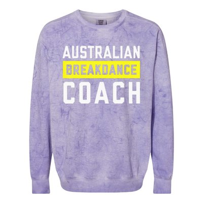 Australian Breakdancing Costume Coach Break Dancer Matching Colorblast Crewneck Sweatshirt