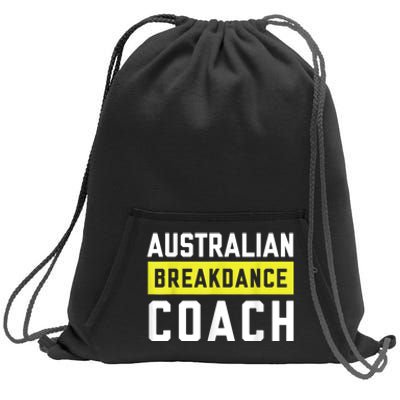 Australian Breakdancing Costume Coach Break Dancer Matching Sweatshirt Cinch Pack Bag