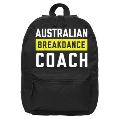 Australian Breakdancing Costume Coach Break Dancer Matching 16 in Basic Backpack