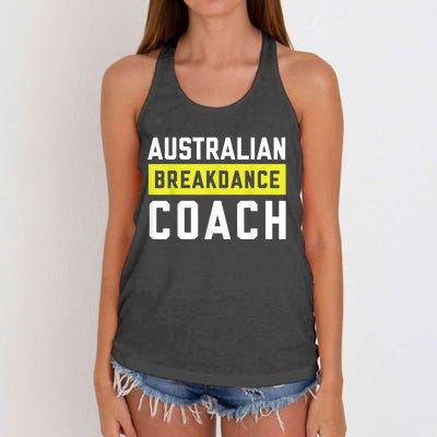 Australian Breakdancing Costume Coach Break Dancer Matching Women's Knotted Racerback Tank