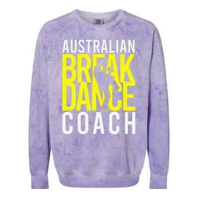 Australian Breakdance Coach Costume Break Dancer Matching Gift Colorblast Crewneck Sweatshirt