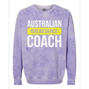 Australian Breakdancing Costume Coach Break Dancer Matching Gift Colorblast Crewneck Sweatshirt