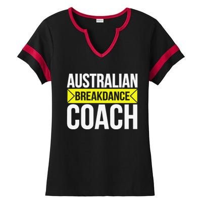 Australian Breakdancing Costume Coach Break Dancer Matching Gift Ladies Halftime Notch Neck Tee