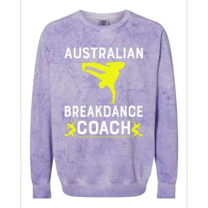 Australian Breakdancer Costume Coach Break Dancer Matching Colorblast Crewneck Sweatshirt