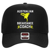 Australian Breakdancer Costume Coach Break Dancer Matching High Crown Mesh Back Trucker Hat