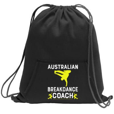 Australian Breakdancer Costume Coach Break Dancer Matching Sweatshirt Cinch Pack Bag