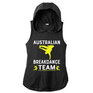 Australian Breakdancer Costume Team Break Dancer Matching Ladies PosiCharge Tri-Blend Wicking Draft Hoodie Tank