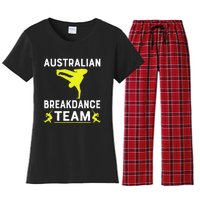 Australian Breakdancer Costume Team Break Dancer Matching Women's Flannel Pajama Set