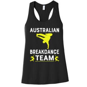 Australian Breakdancer Costume Team Break Dancer Matching Women's Racerback Tank