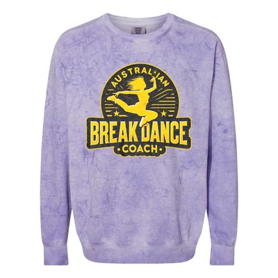 Australian Breakdance Coach Costume Break Dancer Matching Colorblast Crewneck Sweatshirt