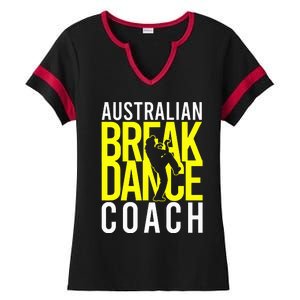 Australian Breakdance Coach Costume Break Dancer Matching Ladies Halftime Notch Neck Tee