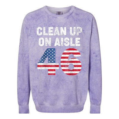 Anti Biden Clean Up On Aisle 46 Impeach Biden Colorblast Crewneck Sweatshirt