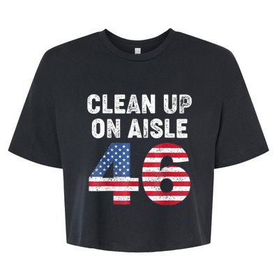 Anti Biden Clean Up On Aisle 46 Impeach Biden Bella+Canvas Jersey Crop Tee