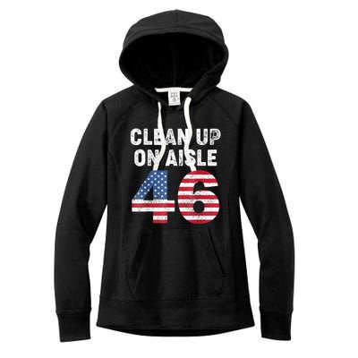 Anti Biden Clean Up On Aisle 46 Impeach Biden Women's Fleece Hoodie