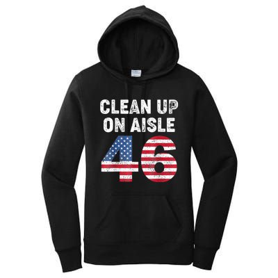 Anti Biden Clean Up On Aisle 46 Impeach Biden Women's Pullover Hoodie