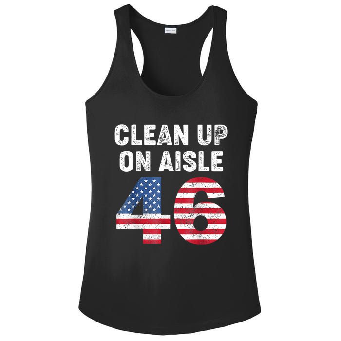 Anti Biden Clean Up On Aisle 46 Impeach Biden Ladies PosiCharge Competitor Racerback Tank