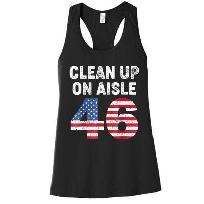 Anti Biden Clean Up On Aisle 46 Impeach Biden Women's Racerback Tank