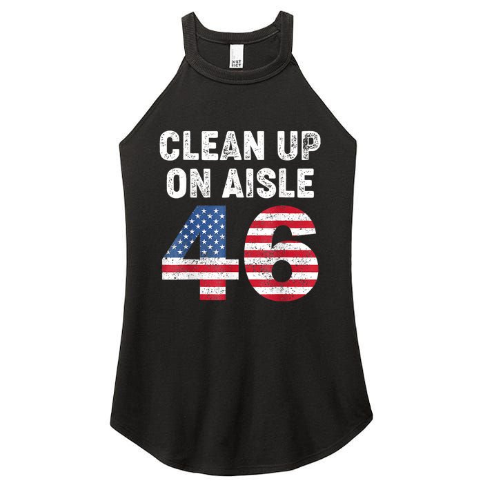 Anti Biden Clean Up On Aisle 46 Impeach Biden Women's Perfect Tri Rocker Tank