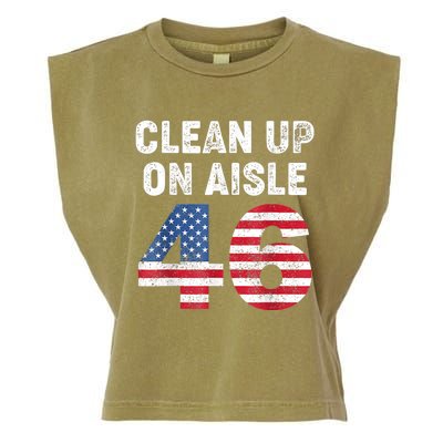 Anti Biden Clean Up On Aisle 46 Impeach Biden Garment-Dyed Women's Muscle Tee