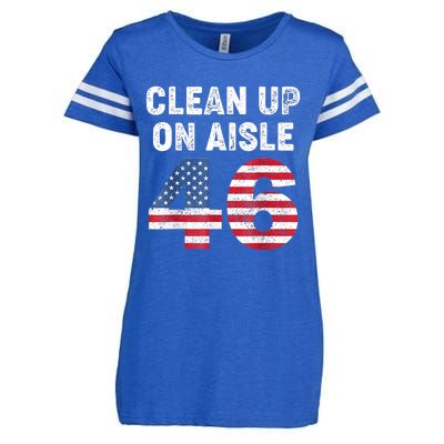 Anti Biden Clean Up On Aisle 46 Impeach Biden Enza Ladies Jersey Football T-Shirt